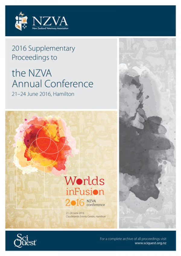 Supplementary Proceedings of the NZVA Annual Conference Image