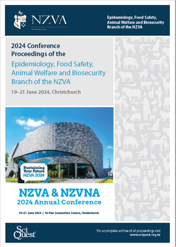 Proceedings of the Epidemiology, Food Safety, Animal Welfare and Biosecurity, and Industry Branches of the NZVA Image